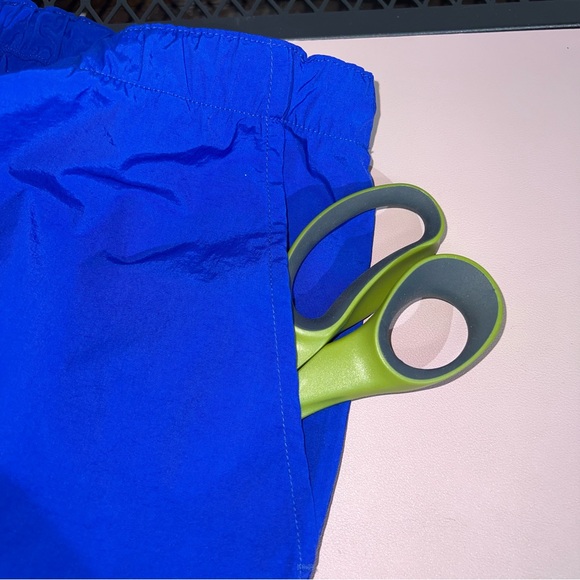 Pink Victoria Sercret Blue Elastic Waist Wide Leg Cargo Pants Size XXL w/Pockets - Picture 9 of 16